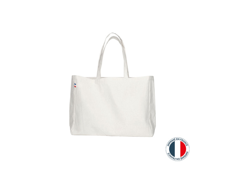 Sac cabas avec soufflet 100  matières recyclées tissées personnalisable
